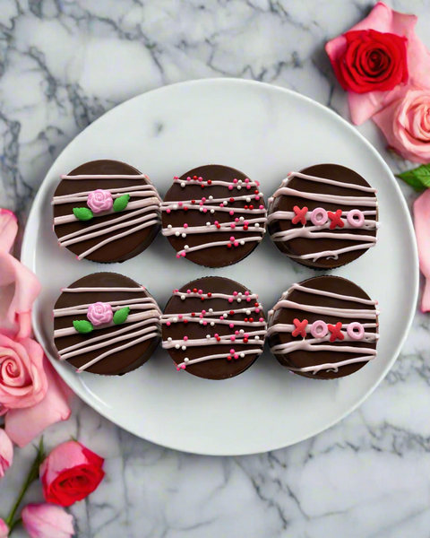 Valentine's Themed Milk Chocolate Dipped Oreos